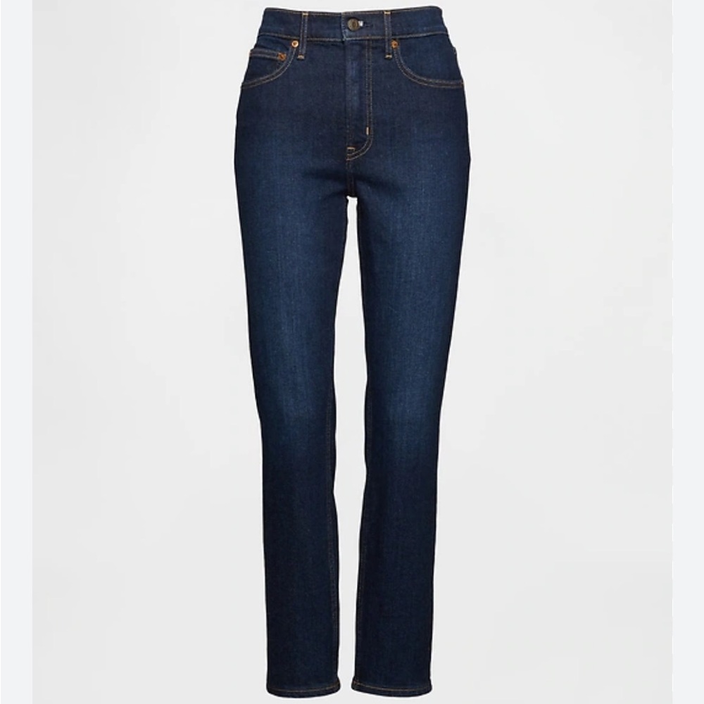 Gap 1969 Authentic Real Straight Leg Dark Blue Indigo Classic Denim Jeans